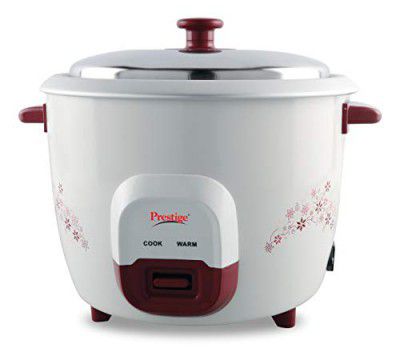 Prestige PRWO 1.5 L Rice Cooker with Dual control panel|Detachable power cord|Durable body|Cool touch handles|Red|1 year warranty on product & 5 years warranty on heating plate