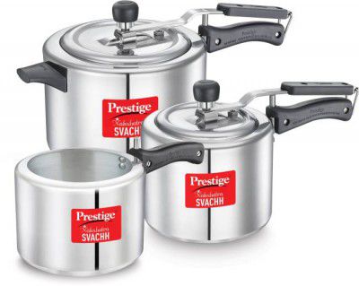 Prestige Svachh Nakshatra 2 L, 3 L, 5 L Pressure Cooker (Aluminium)