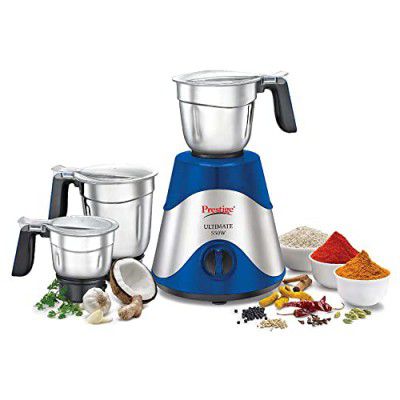 prestige ultimate plus 550 watt mixer grinder with 3 stainless steel jars