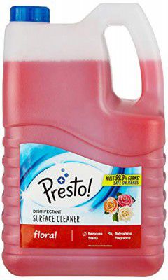 Amazon Brand - Presto! Disinfectant Surface/Floor Cleaner - 5 L (Floral)|Kills 99.9% Germs