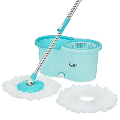 Presto! Spin Mop with Plastic Bucket Set, Blue