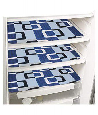 PrettyKrafts Waterproof Refrigerator Drawer Mats/Fridge Mats/Multipurpose Mats Set of 3