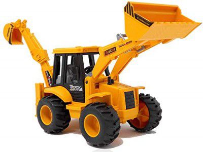 PRIME DEALS 2 In 1 Bulldozer And Excavator Construction Toy Vehicle - Yellow (Bulldozer And Excavator), Kid