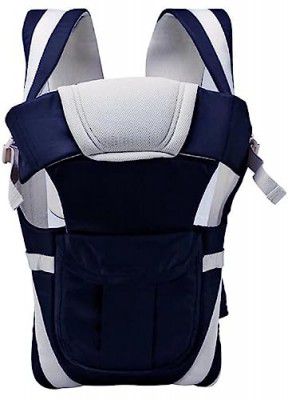 Printgram PG 4-in-1 Adjustable Baby Carrier Black Colour Cum Kangaroo Bag/Texture Baby Carry Sling/Back/Front Carrier for Baby with Safety Belt and Buckle Straps 1 Count (Navy blue)