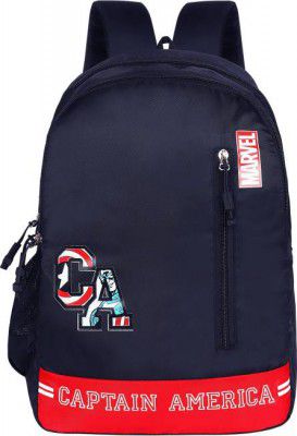 Priority Marvel Captain America 18 inch School Bag (Dark Blue, 30 L)