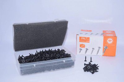 PRL - Drywall Gypsum Screws(19mm/0.75inch) with ANTISPILL Plastic Container for Wood Fixing 