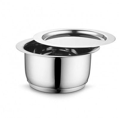 Profusion Stainless Steel Induction Base Tope/patila/bhagona with Stainless Steel lid- (Silver, 1 PC- Capacity-2.7 Litre)