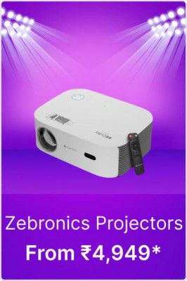 Zebronics Projectors starting @ Rs.4949 on Flipkart Big Billion Days Sale