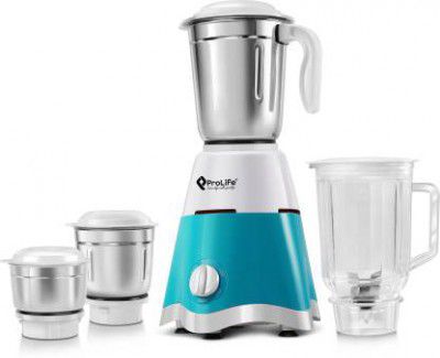 PROLIFE Elite DLX Premium 750 W Mixer Grinder (4 Jars, White & Green)