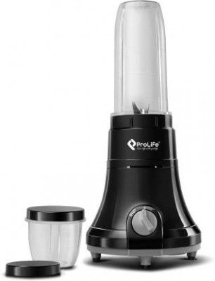 PROLIFE Nutri Max Personal Blender for Shakes, Smoothies 500 W Mixer Grinder (2 Jars, Black, Gray)