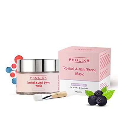 Prolixr Retinol & Acai Berry Age Reversal Face Mask - Pigmentation | All Skin Types - 60 Gm