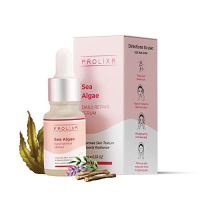 Prolixr Sea Algae Daily Repair Face Serum - Open Pore | Skin Radiance | Hydrates & Clarifies | All Skin Types | 10ml Mini Travel Size