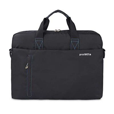 Protecta Momentum Office Shoulder Bag Briefcase for Screen Sizes 13" & 14" - Black & Blue