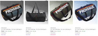 Provogue Duffel Bags @ 86% Off | starts ₹349