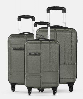 PROVOGUE Hard Body Set of 3 Luggage 4 Wheels - Brick-Olive- Combo Set-3 (30+26"+22") - Dark Green