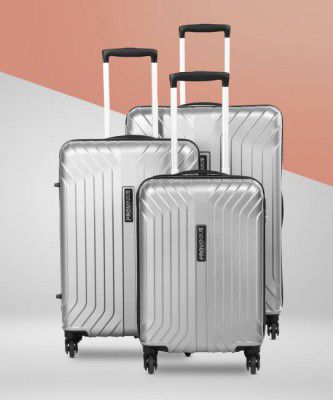 PROVOGUE Hard Body Set of 3 Luggage - Kauffman - Silver