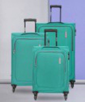 PROVOGUE  Soft Body Set of 3 Luggage 4 Wheels - Lead Combo Set (30inch+ 26inch+22inch) - Green