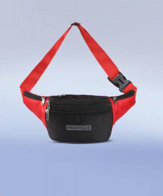 PROVOGUE Stylish And Sophisticated. WAIST BAG (Black, Red)