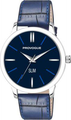 PROVOGUE Ultra Slim Series Blue Dial & Blue Leather Strap for Boys Analog Watch - For Men PGLC-3504