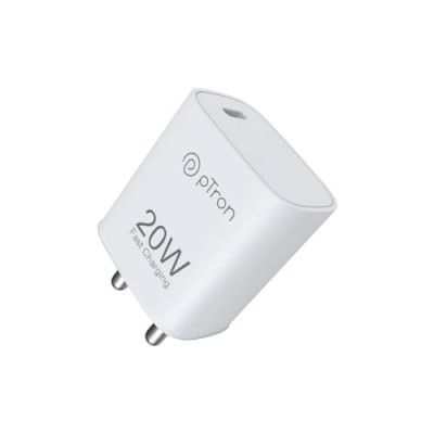 pTron 20W Type C Mobile Charger, Fast Charging Compatible for iPhone 14/13/12/11/X/8 & Other Type C Enabled Devices, FC18 (White)