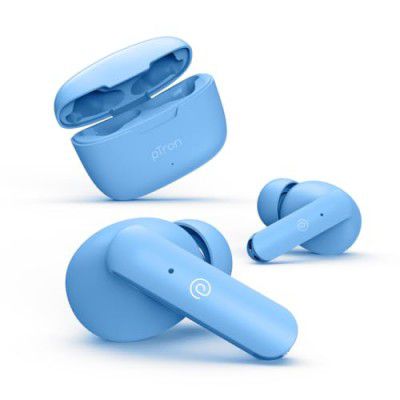 pTron Bassbuds Duo in-Ear Wireless Earbuds (Matt Blue)