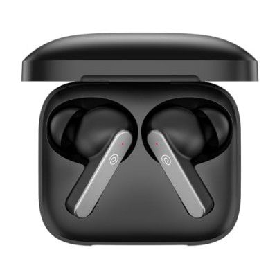 pTron Bassbuds Gomax TWS Earbuds, TruTalk AI-ENC Calls (Black)