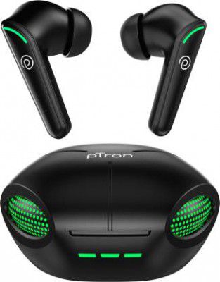 PTron Bassbuds Viper Bluetooth Headset  (Black, True Wireless)