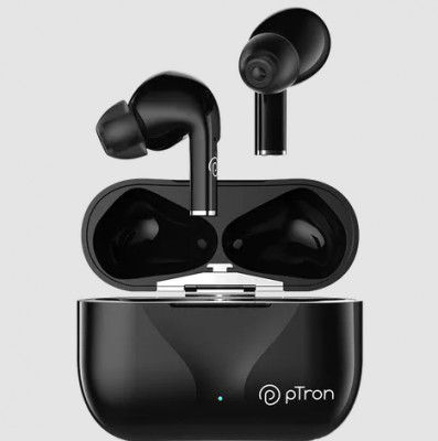 pTron Basspods P181 TWS Earbuds with Passive Noise Cancellation (Black)