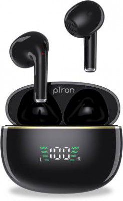 PTron Basspods P681 TWS Earbuds, 28H Playtime, ENC Calls, Deep Bass, BT5.3, TypeC,IPX4 Bluetooth Headset  (Black, In the Ear)