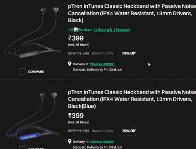 pTron Earbuds Starts ₹399 | Upto 80% Off