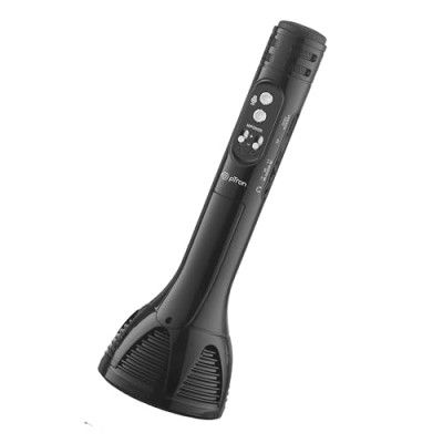 pTron Fusion Sing 5W Wireless Karaoke Mic with 12Hrs Playtime, Record Songs, Lightweight Handheld Design, Aux Play/mSD Play/USB Play & Media Controls (Piano Black)