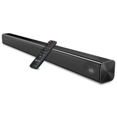 pTron Jazz 2.0 Channel Soundbar 40W Immersive Stereo Sound & Remote Control (Black)