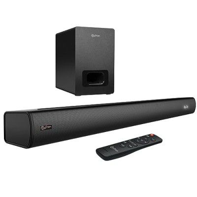 PTron Jazz Pro 120W Soundbar with Wired Subwoofer, 2.1 CH, Multi-Connectivity (Black)