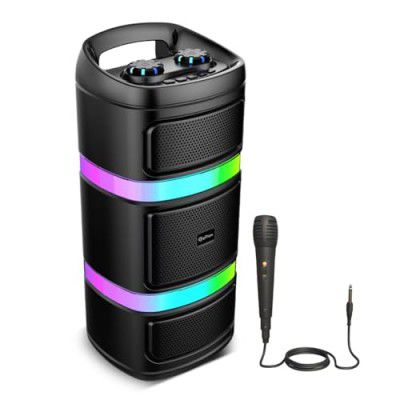 pTron Fusion Quad 40W Karaoke Bluetooth Party Speaker (Black)