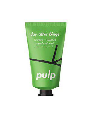 Pulp DAY AFTER BINGE SUPERFOOD FACEMASK for all Skin Type Turmeric Face Mask For Helping To Brighten & Even Out Complexion for Acne 85ml