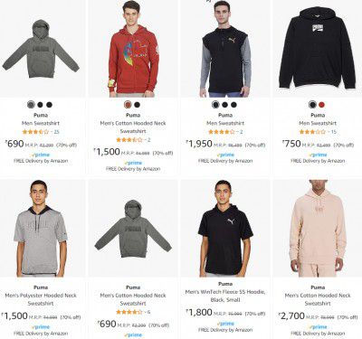 Puma Hoodies for Men's minimum 70% off