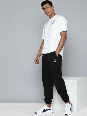 PUMA  Men Solid Black Track Pants