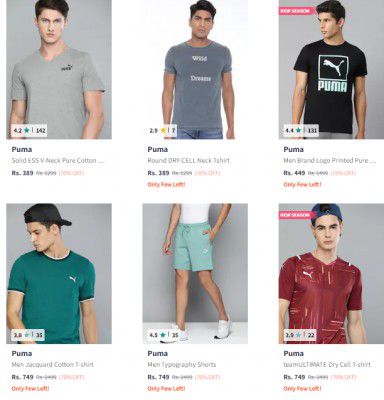 Puma Men's Clothing minimum 70% Off