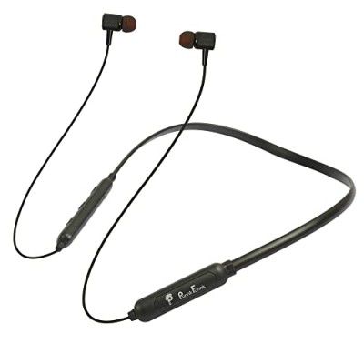 PunnkFunnk PF111 in-Ear Bluetooth Neckband with Up to 12Hrs Playback, Boom Mic & Bluetooth v5.0, Voice Assistant Wireless Earphone (Black)