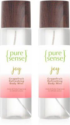 PureSense Joy Grapefruit Body Mist Combo Long Lasting Fragrance Body Mist - For Women  (300 ml, Pack of 2)