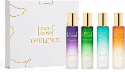 PureSense Opulence Perfume Gift Set (Silk + Velvet + Satin + Chenille) 4x25ml Eau de Parfum - 100 ml  (For Men & Women)