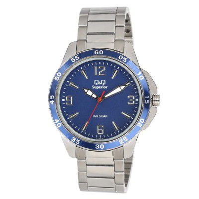 Q&Q Superior Collection Analog Blue Dial Men's Watch-S410-215NY