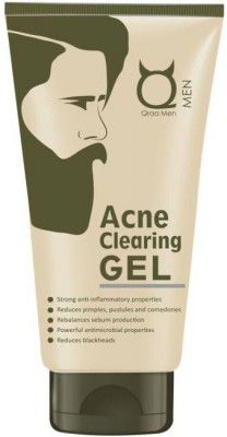 Qraa Acne Clearing Face Gel for Men with Turmeric & Tea Tree Oil | Treats pimples  (50 g)