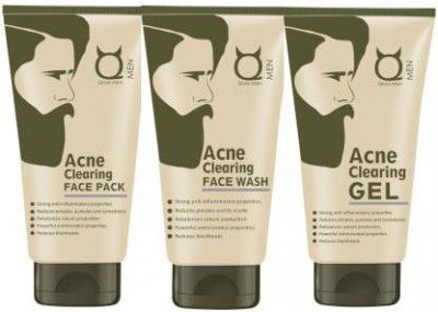 Qraa Acne Therapy set( Acne Clearing Face Wash 100gm + Acne Clearing Face Pack 100gm + Acne Clearing Gel 50gm)  (3 Items in the set)