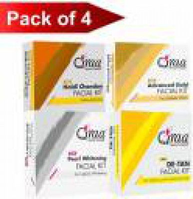 Qraa Facial Kit Combo Pack- De Tan, Pearl Whitening, Gold, Haldi Chandan Facial Kits  (4 x 33 g)