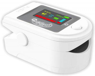 Quantum QHM-426 Fingertip Pulse Oximeter with digital TFT display, Oxygen saturation, and Heart Rate Monitor (White)