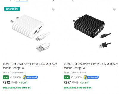 Quantum Wall Chargers Starting at ₹99