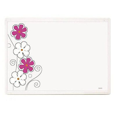 Quartet Magnetic Combination Flower Bulletin Whiteboard, 43.18 cm x 58.42 cm (17 x 23 inches )