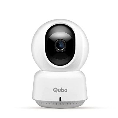 Qubo Smart 360 WiFi CCTV Security Camera for Home from Hero Group | 2MP 1080p Full HD| Mobile App | Two Way Talk | Night Vision | Cloud & SD Card Recording | Made in India | Alexa & OK Google |