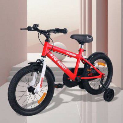 R for Rabbit Vroom Bicycle for Kids 16' for 4-7 Years | 90% Installed 16 T Road Cycle  (Single Speed, Red, Rigid)